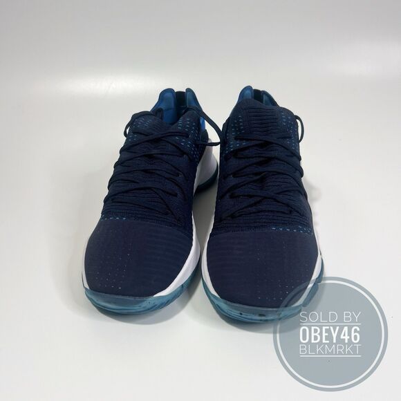 Under Armour Curry 4 Low Deep Navy Blue/White Sample 3021707-406 Size 9.5 main image 6